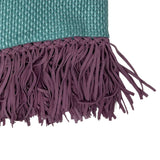 Bajra Tiny Basket Weave Triangle Scarf w/ Fringe