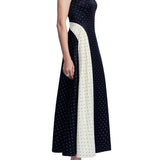 Lela Rose Polka Dot Jacquard Alexis Dress