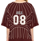 Sea Quinn Embroidered Beaded Tee Shirt