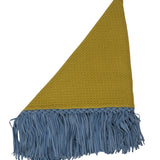 Bajra Tiny Basket Weave Triangle Scarf w/ Fringe
