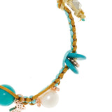 Joie DiGiovanni Turquoise Sunrise Rose Gold Butterfly Silk Rocker Bracelet