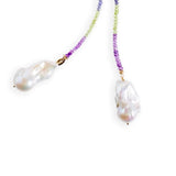 Joie DiGiovanni Classic Baroque Pearl Lariats: Water Ice Diamond Baroque Pearl Lariat