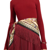 La DoubleJ Reversible Fringe Foulard 90