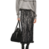 Brandon Maxwell Sinclair Pleated Pencil Skirt