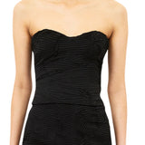 Ulla Johnson Heleen Satin Cropped Bustier Top