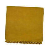 Bajra Satin Weave Stole w/ Ball Fringe