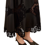 Ulla Johnson Ilana Sleeveless Crochet & Leather Dress