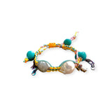 Joie DiGiovanni Trippin Turquoise Baroque Pearl Silk Bracelet