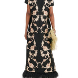 La DoubleJ Swing Dress with Feathers