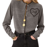 Chloe MC08 Fitted Logo Cardigan in a Wool & Cashmere Knit