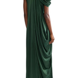 Erdem Saint Seersucker Draped Gown