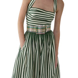 Carolina Herrera Halter Dress with Ruched Bodice