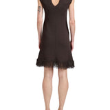 Proenza Schouler Saski Dress In Cotton In Textured Fringe Intarsia