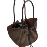 Proenza Schouler Large Ruched Tote In Suede And Braided Calf