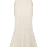 Lela Rose Pucker Dot Knit Skirt