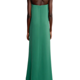 Lela Rose 3D Peony Embroidered Faille Gown