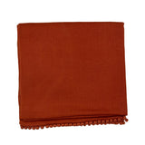 Bajra Satin Weave Stole w/ Ball Fringe