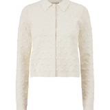 Lela Rose Pucker Dot Knit Cardigan