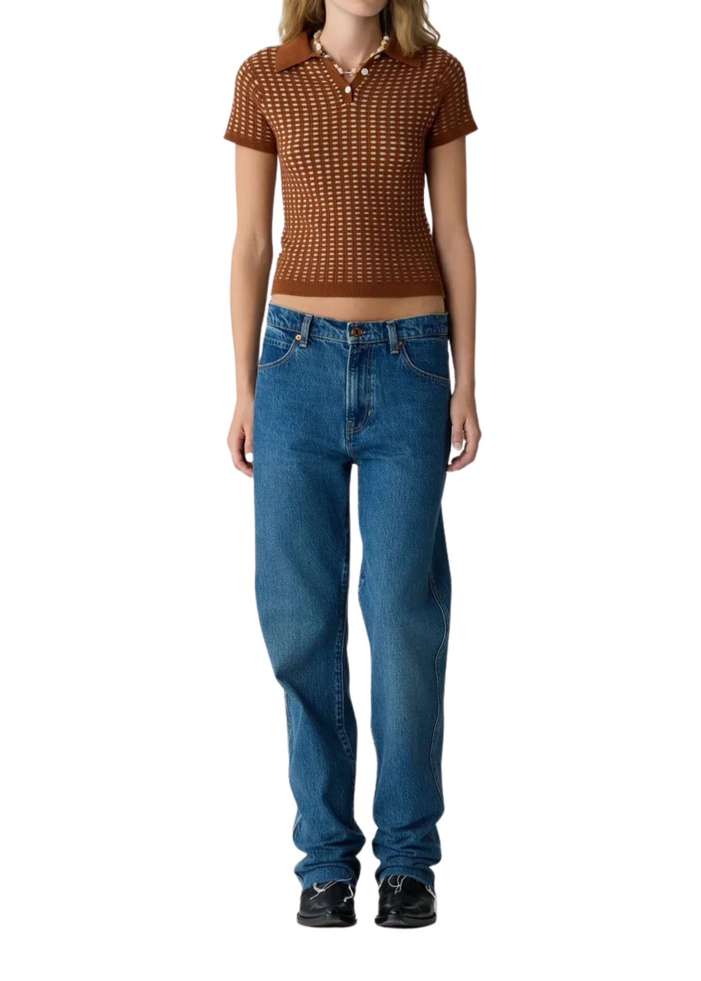 Guest in Residence Shrunken Waffle Polo