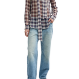 Tibi Silk Cotton Plaid Blouse with Removable Tie