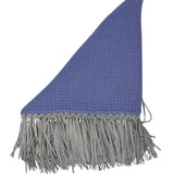 Bajra Tiny Basket Weave Triangle Scarf w/ Fringe