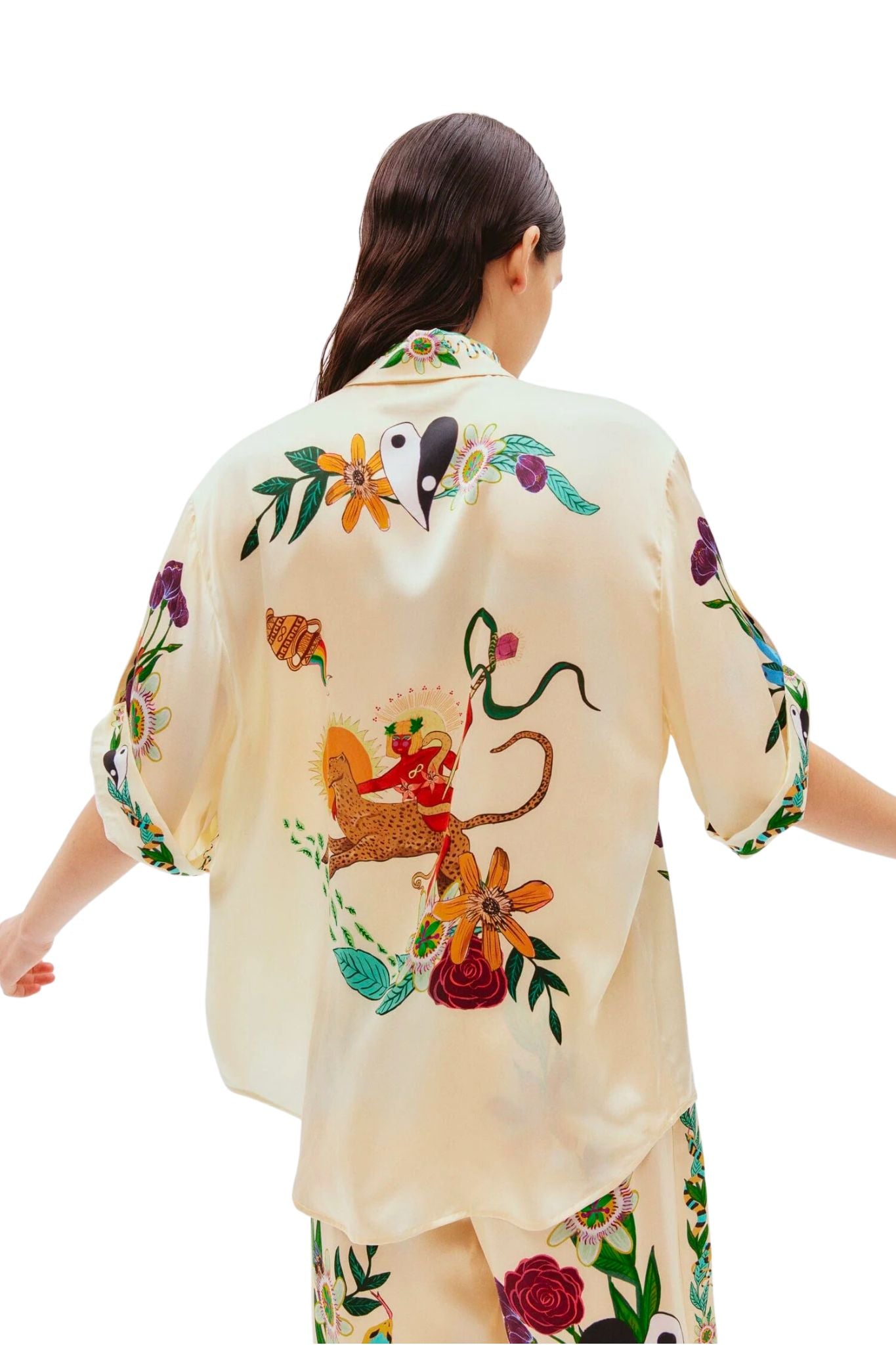 Alemais Meagan Oversized Silk Shirt