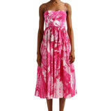 Erdem Strappy Fit and Flare Midi Dress