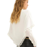 Chloe Knotted Heritage Cape Blouse