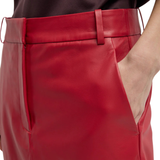 Tibi Leather Midi Trouser Skirt