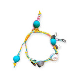 Joie DiGiovanni Trippin Turquoise Baroque Pearl Silk Bracelet