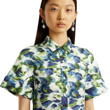 Erdem Short Sleeve Midi Shirt Dress