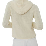 Still Here Bear Zip Up in Cream