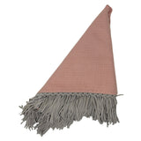 Bajra Tiny Basket Weave Triangle Scarf w/ Fringe