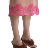 Scanlan Theodore Lace Trim Silk Skirt