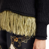 La DoubleJ High Kick Sweater with Feathers