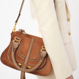 Chloe Small Marcie Double Carry Bag Suede