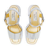 Stella McCartney Skyla Double Chromatic Mirrored Platform Sandals