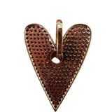 V11461 The Woods TS Brass Diamond Pave Heart Pendant