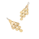Irene Neuwirth Flat Gold 9 Drop Chandelier Earrings