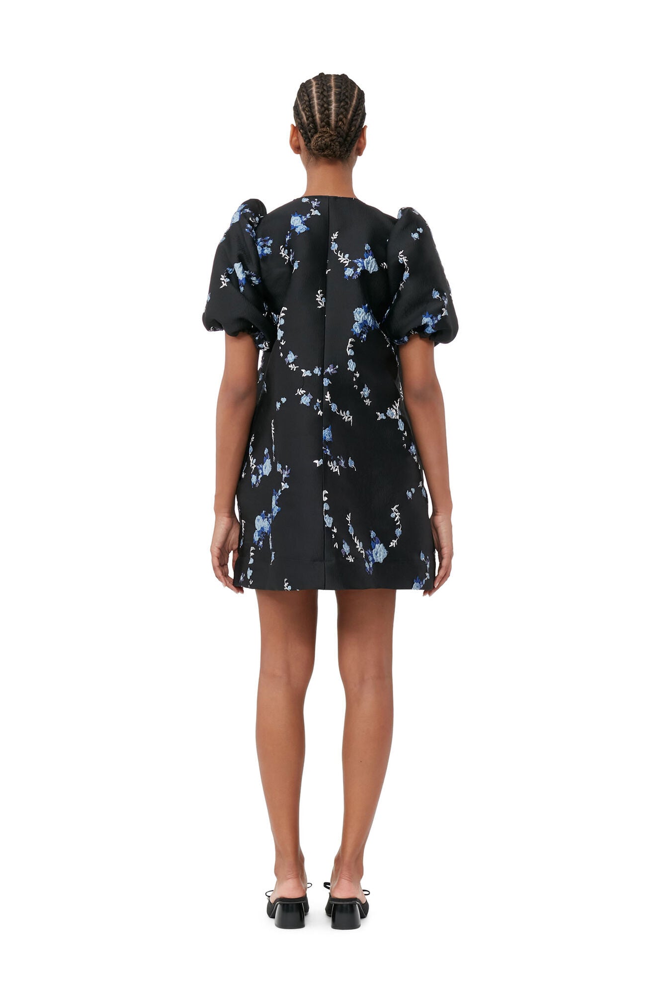 Ganni 3D Jacquard A-Shaped Zip Mini Dress