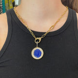 V508B The Woods Round Lapis Pendant