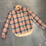 Fortela April Suede-Trimmed Checked Flannel Shirt