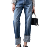 R13 Cuffed Boyfriend Jean