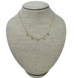 Jen Collection 14k Yellow Gold Diamond 5 Star Necklace