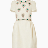 Carolina Herrara Jewel-Embellished Mini Dress
