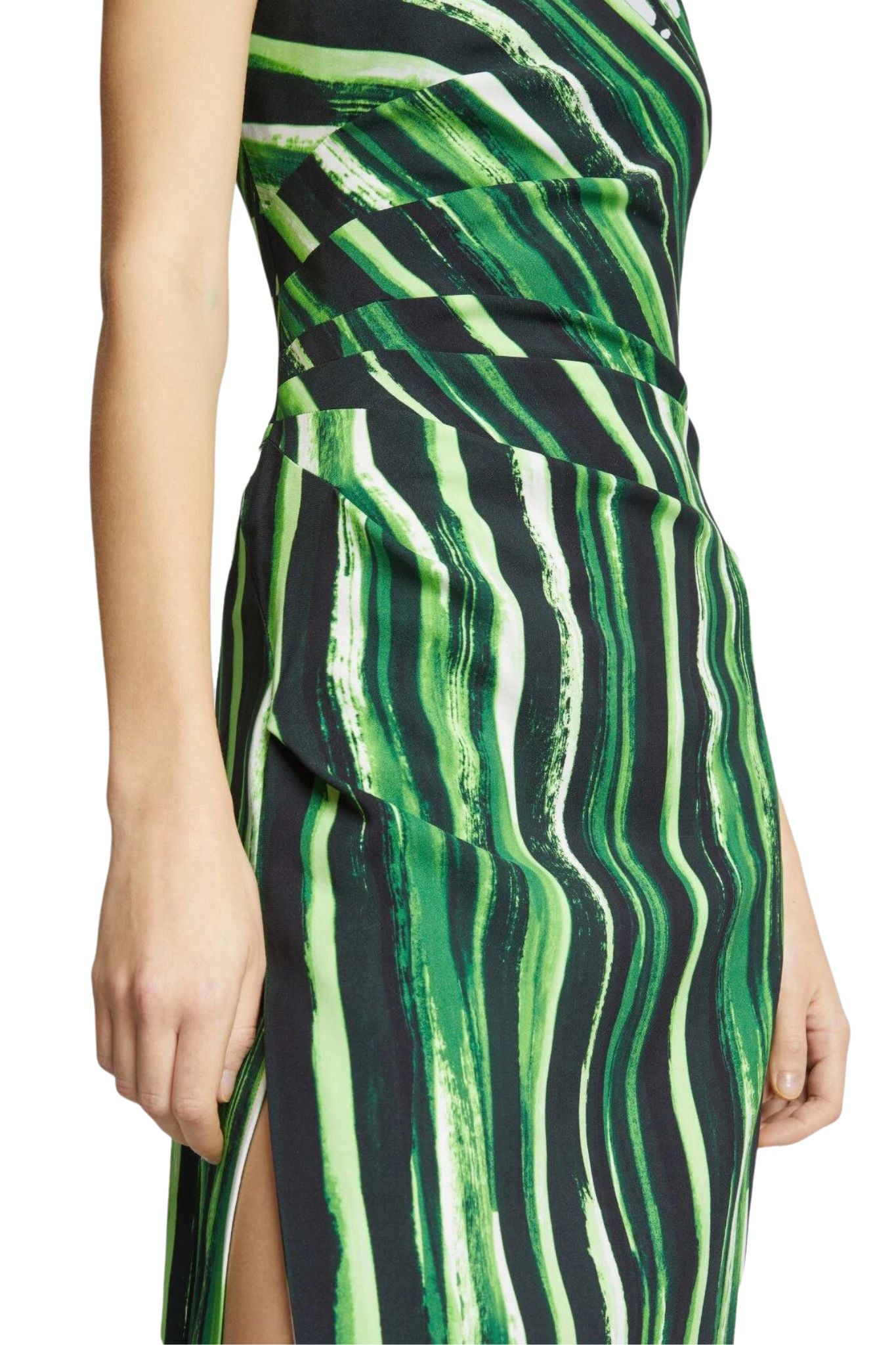 Proenza Schouler Painted Stripe Strapless Dress
