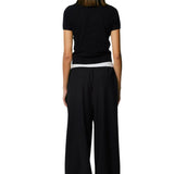 Tibi Recycled Tropical Wool Pull On Pant