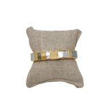 The Woods Brass & Mother of pearl block cuff (trunk show)