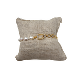 The Woods Pearl bracelet with Brass extending hook (trunk show)