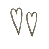 V551 The Woods Diamond Heart Earrings